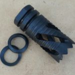 9mm, XP Black Steel Zombie Thumper 1/2-36 Muzzle Device, Crush Washer (2 pcs)AR-15